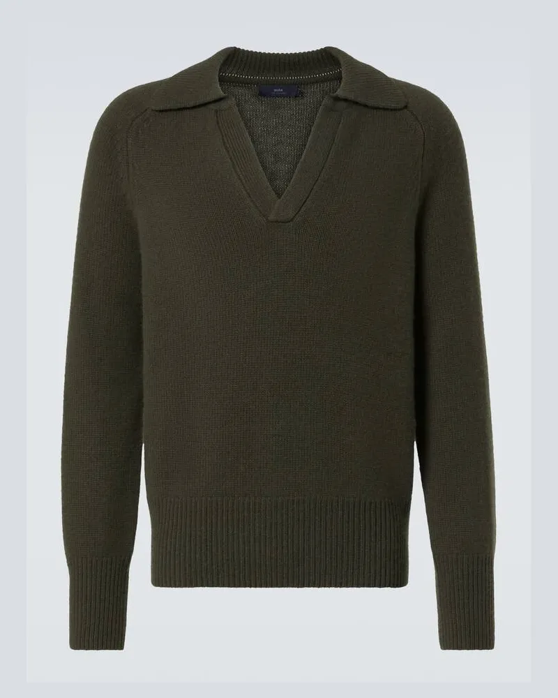 arch4 Polopullover Mr Clifton Gate aus Kaschmir Grün