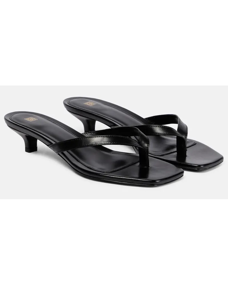 Totême Sandalen aus Leder Schwarz