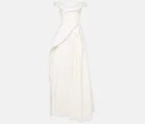 Bridal Off-Shoulder-Robe Tabitha aus Faille