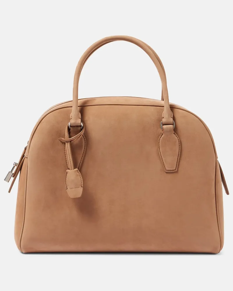 The Row Tote India 12.00 aus Veloursleder Braun