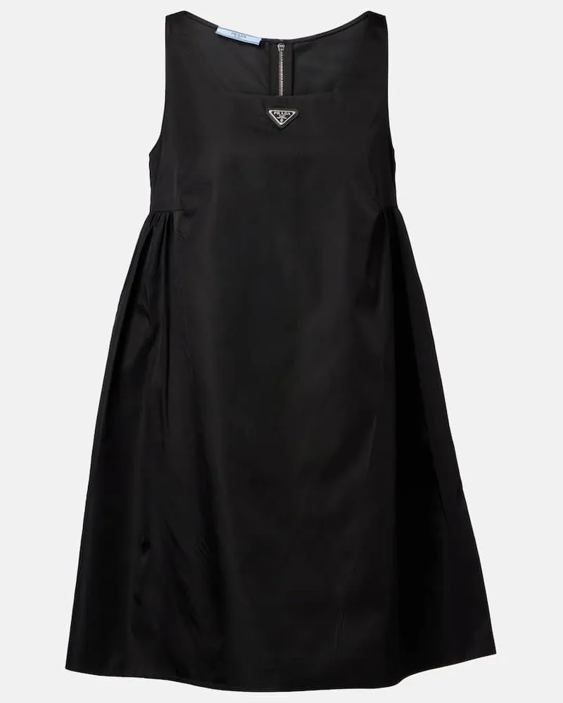 Prada Minikleid aus Re-Nylon Schwarz