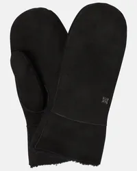 Totême Handschuhe aus Veloursleder Schwarz