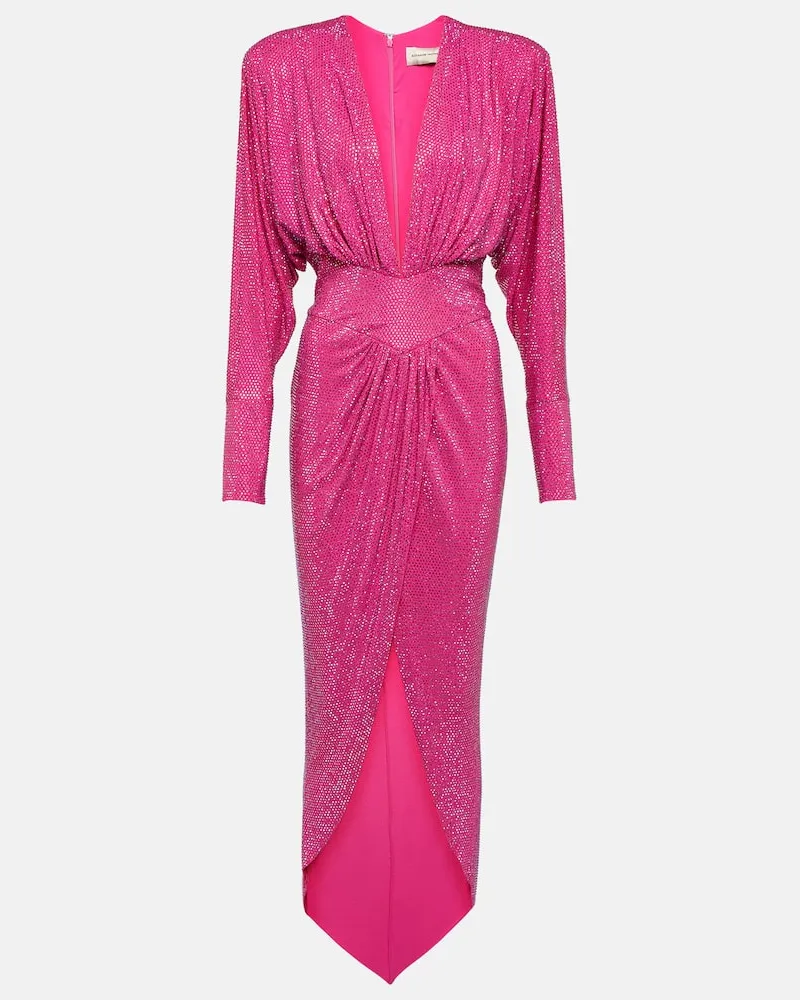 Alexandre Vauthier Maxikleid mit Kristallen Pink