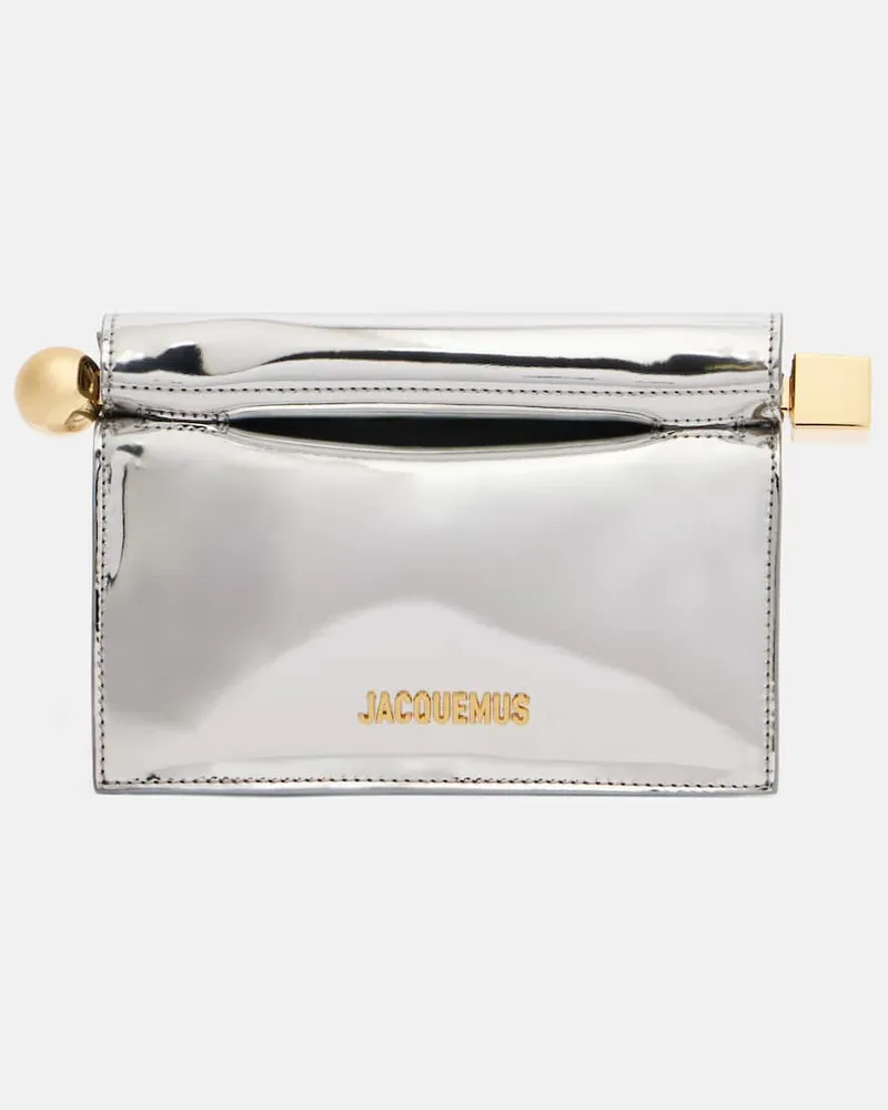 Jacquemus Clutch Rond Carré Small Silber