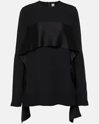 Totême Top aus Crepe mit Satin Schwarz