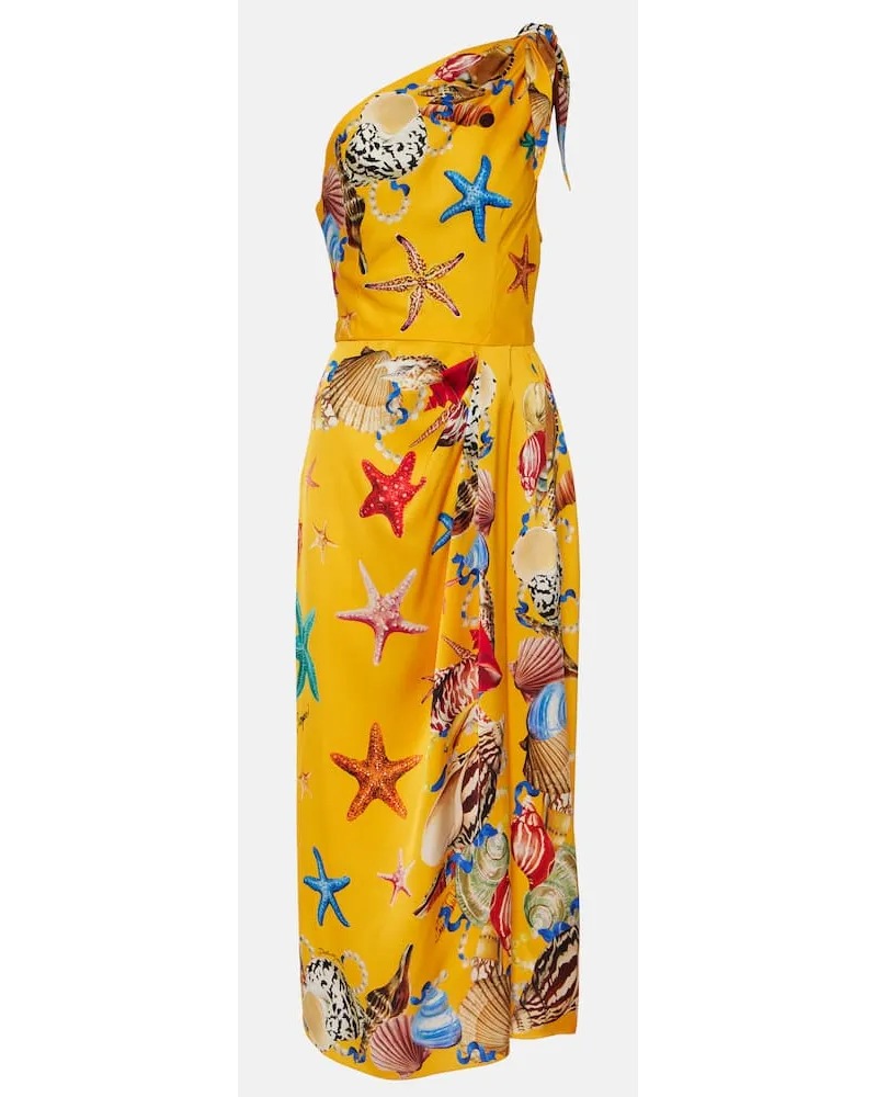 Dolce & Gabbana Midikleid Capri aus einem Seidengemisch Multicolor