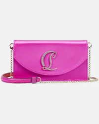 Christian Louboutin Clutch Loubi54 aus Satin Pink