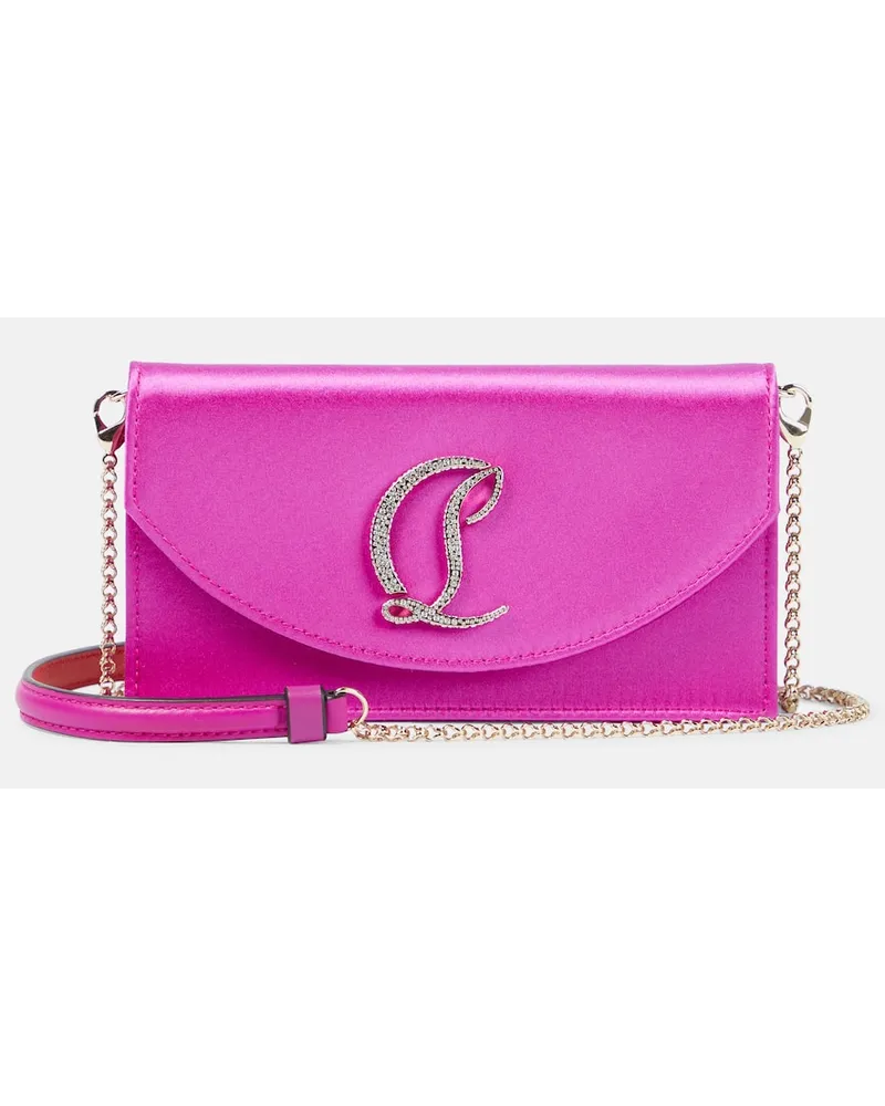 Christian Louboutin Clutch Loubi54 aus Satin Pink