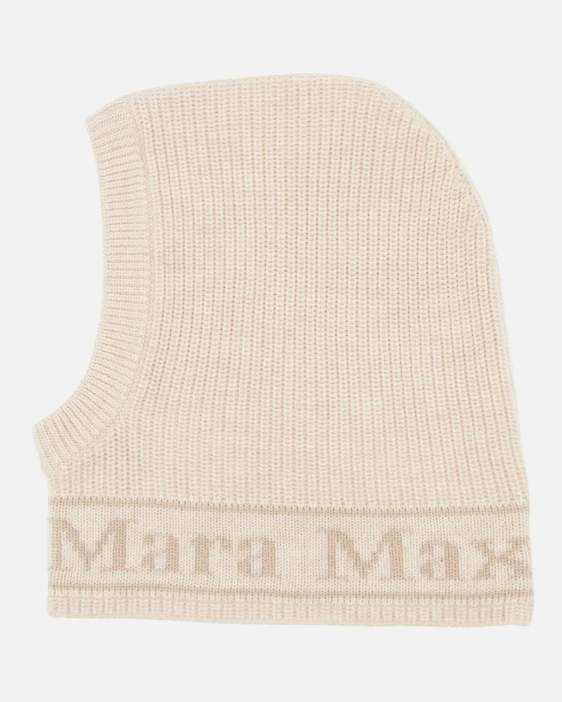 Max Mara Balaclava aus Wolle Beige