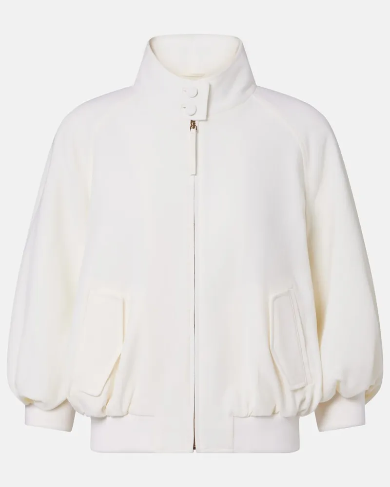 Gabriela Hearst Bomberjacke Aluin aus Schurwolle Weiß