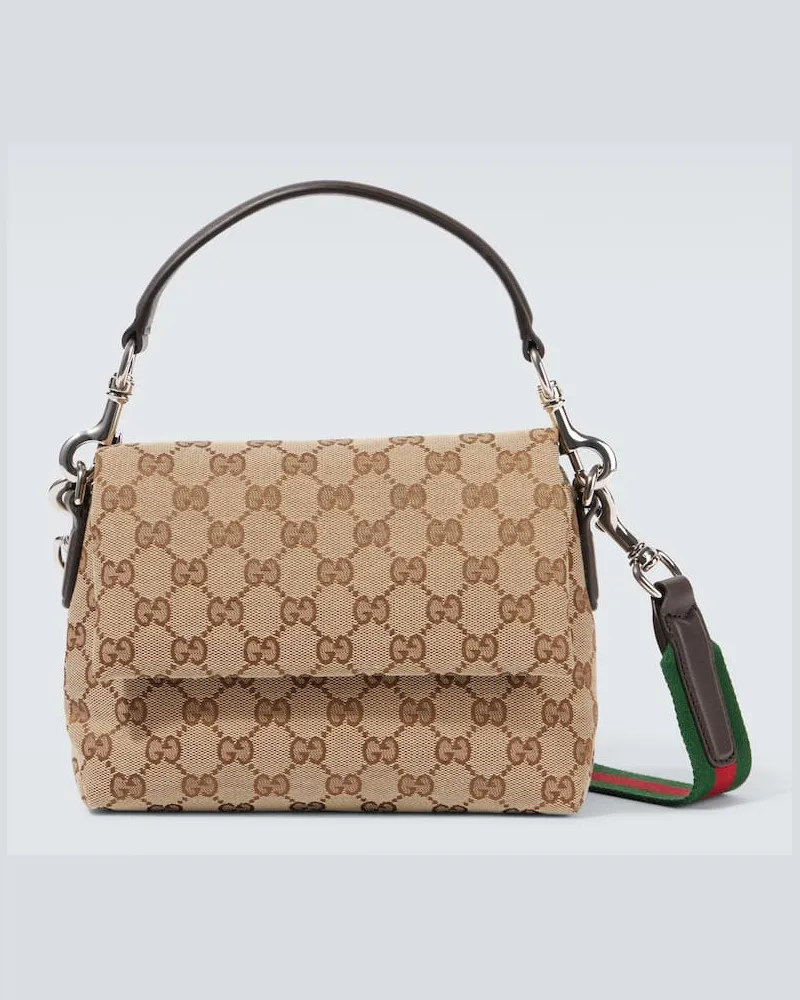 Gucci Crossbody Bag GG Small aus Canvas Beige