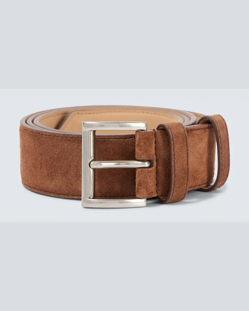 Prada Gürtel aus Veloursleder Braun