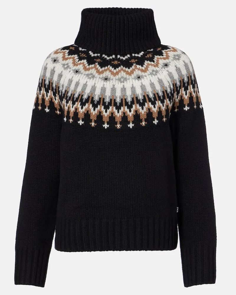 Bogner Pullover Ingrid aus Kaschmir-Jacquard Schwarz
