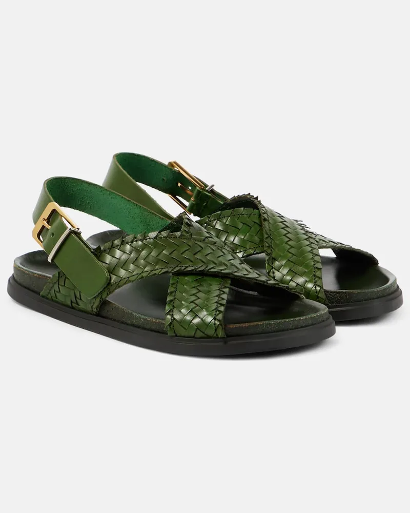 The Row Sandalen Buckle aus Leder Grün