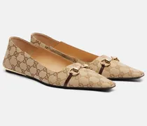 Ballerinas Vittoria Horsebit GG aus Canvas
