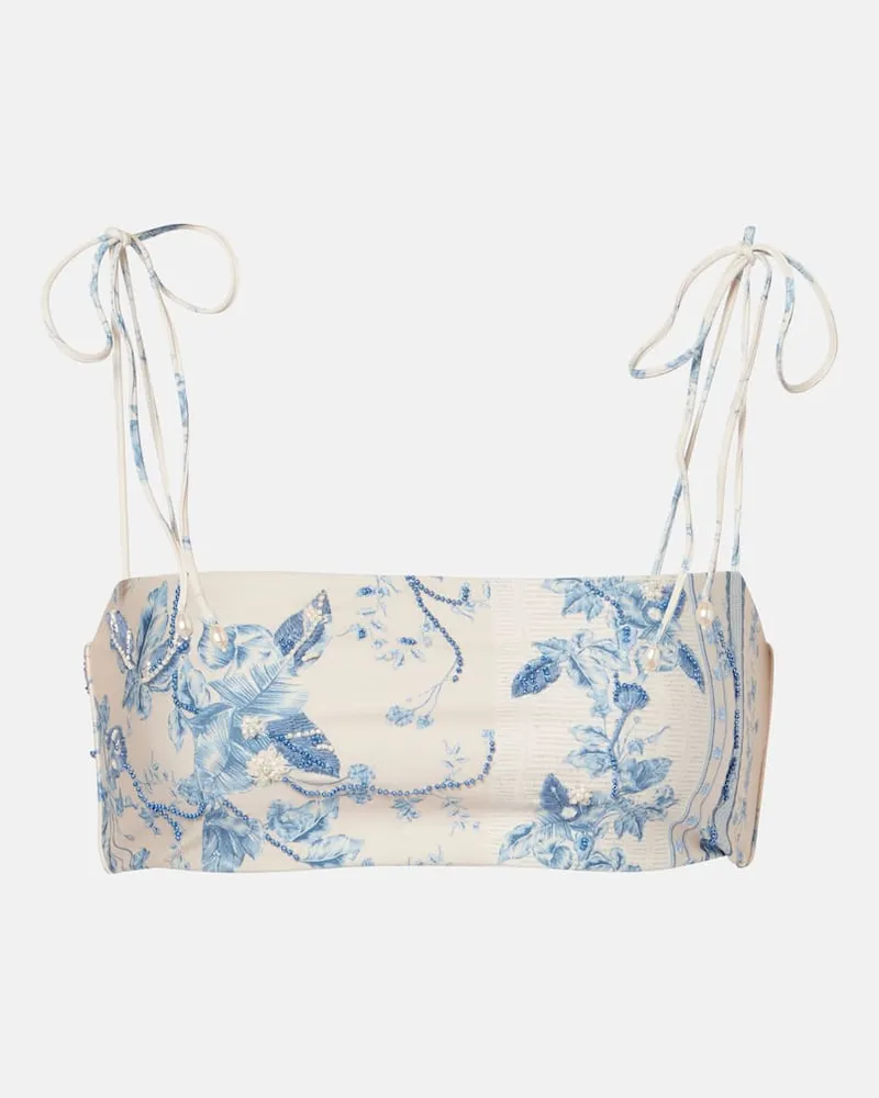 AGUA BENDITA Bikini-Oberteil Primavera Blau
