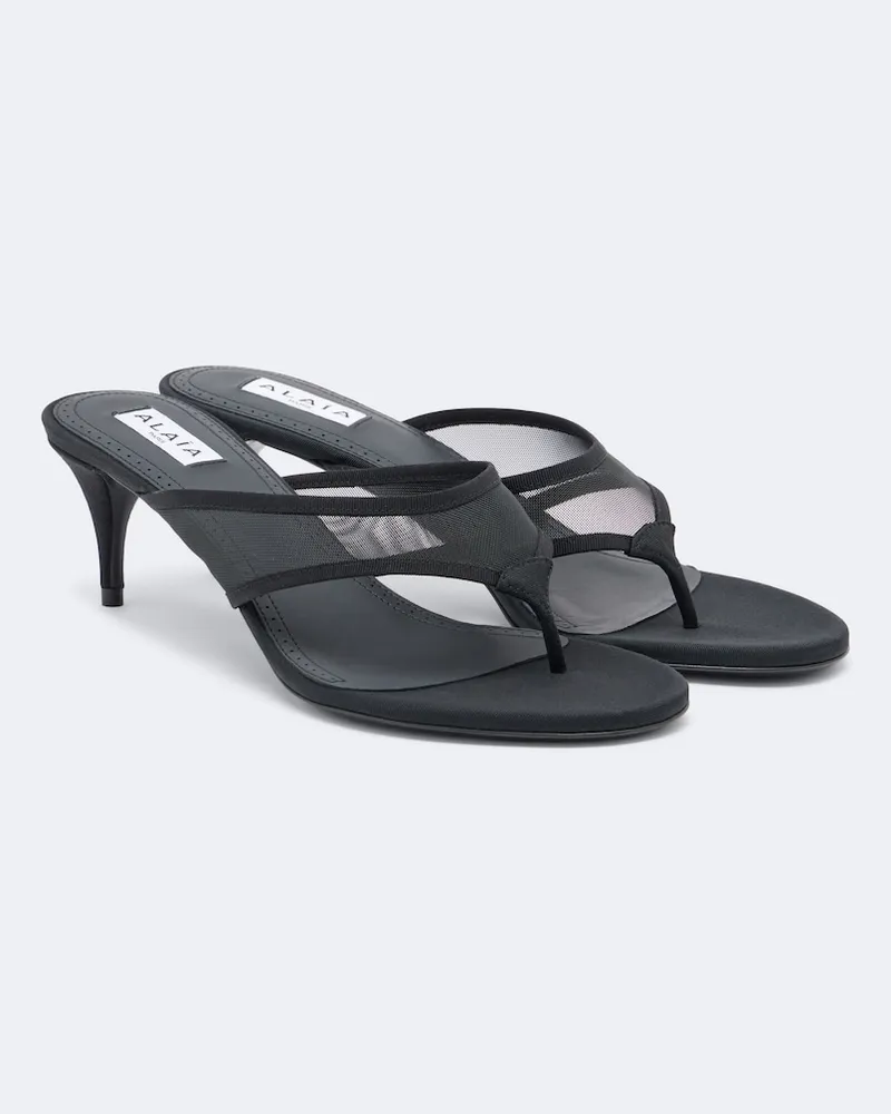 Alaïa Alaïa Zehensandalen aus Mesh Schwarz