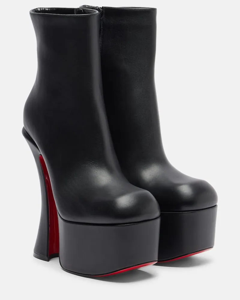 Christian Louboutin Ankle Boots Aquabootie 160 aus Leder Schwarz