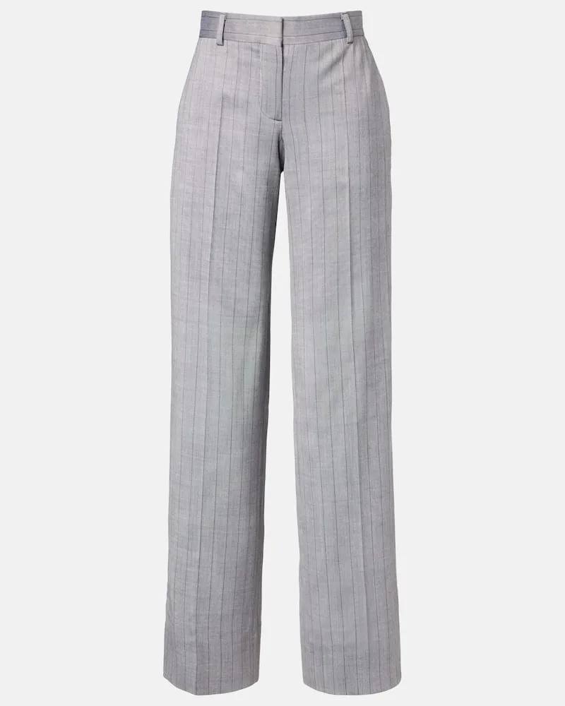 Stella McCartney Weite Hose aus Wolle Grau