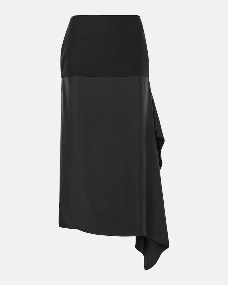 Jil Sander Minirock aus Wolle Schwarz