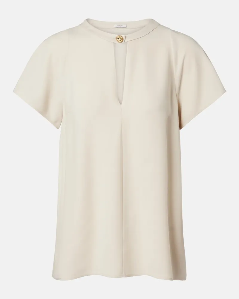 Joseph Bluse Donna aus Crêpe Weiß