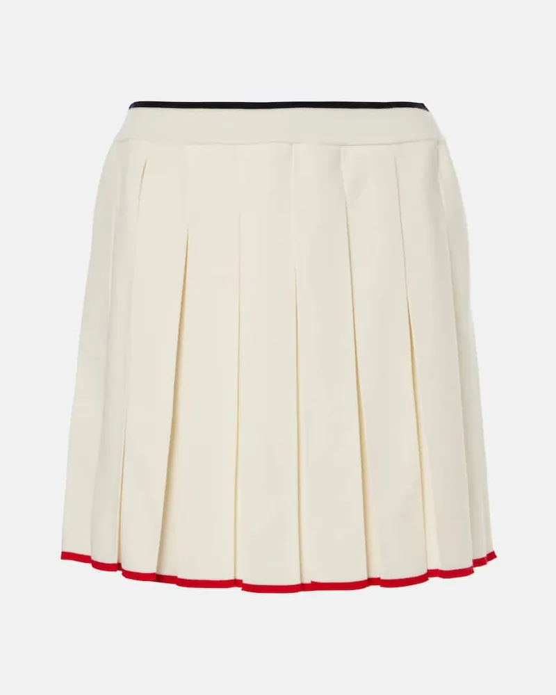 Thom Browne Minirock aus einem Wollgemisch Weiß
