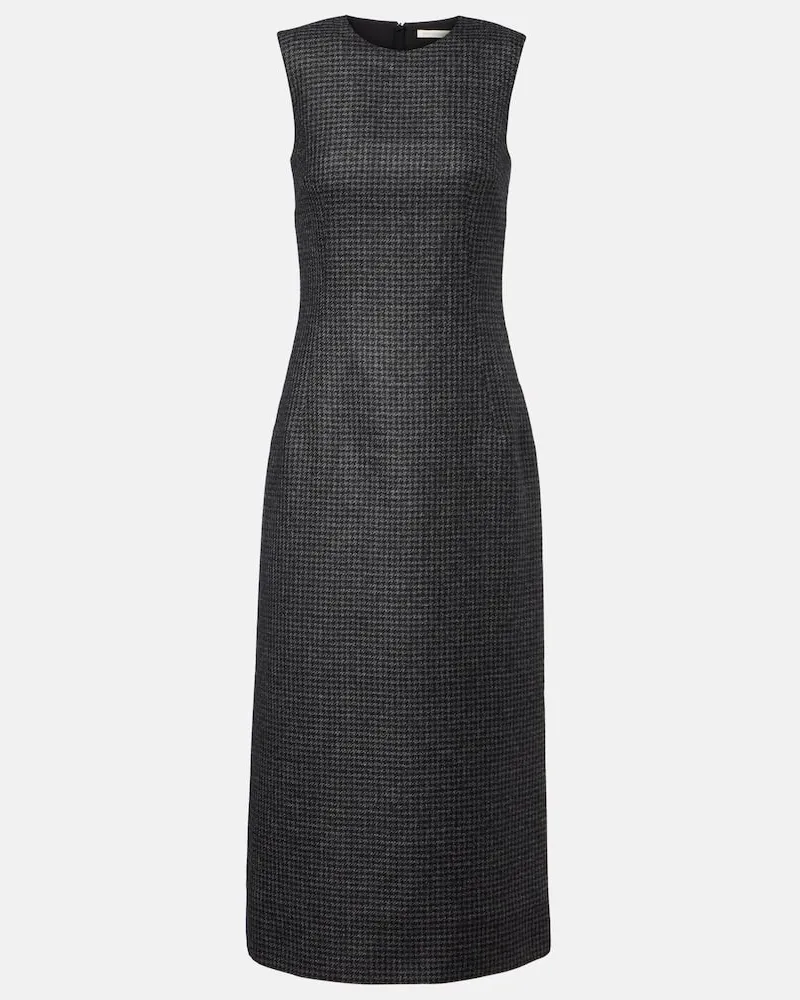 EMILIA WICKSTEAD Midikleid Hartley aus einem Wollgemisch Grau