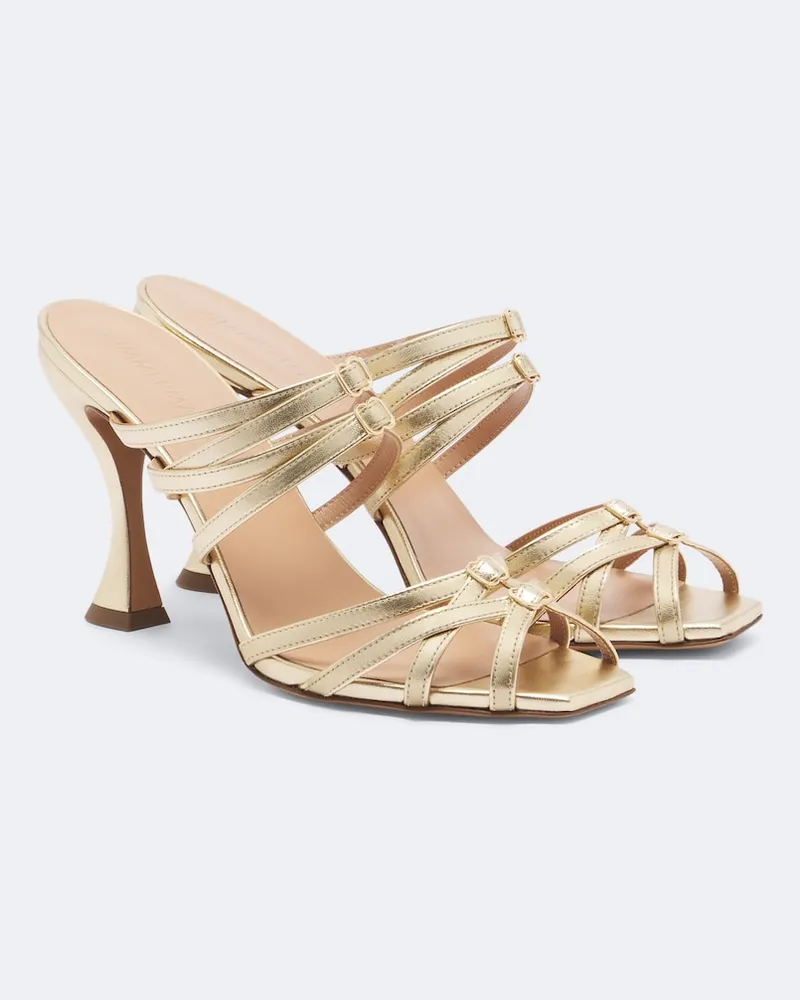 Zimmermann Sandalen Solstice aus Metallic-Leder Gold