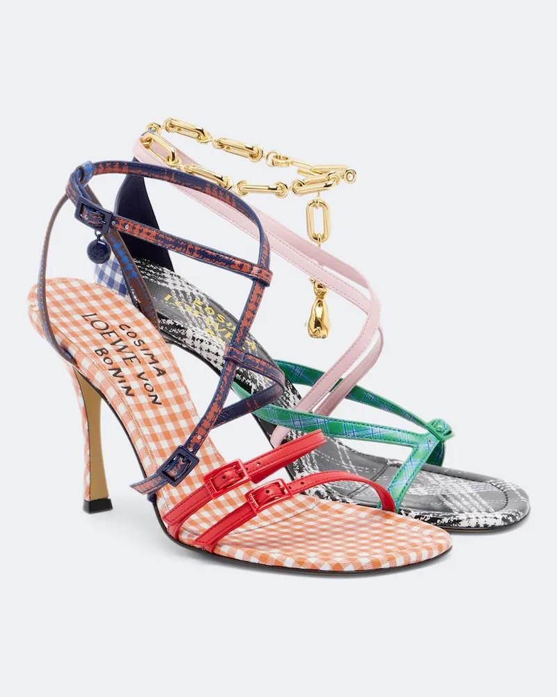 Loewe X Cosima Von Bonin Sandalen New Comic aus Leder Multicolor