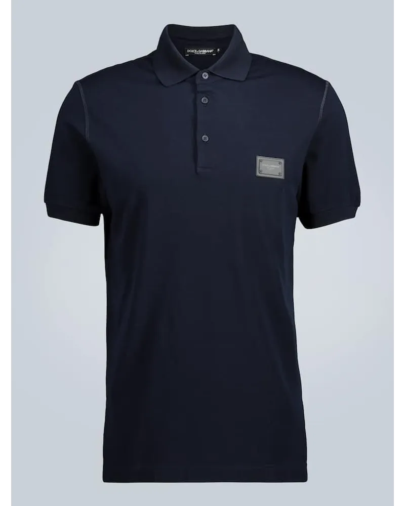 Dolce & Gabbana Polohemd aus Baumwolle Schwarz