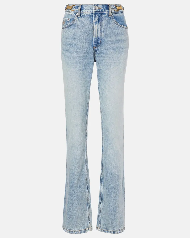 Stella McCartney High-Rise Slim Jeans Blau