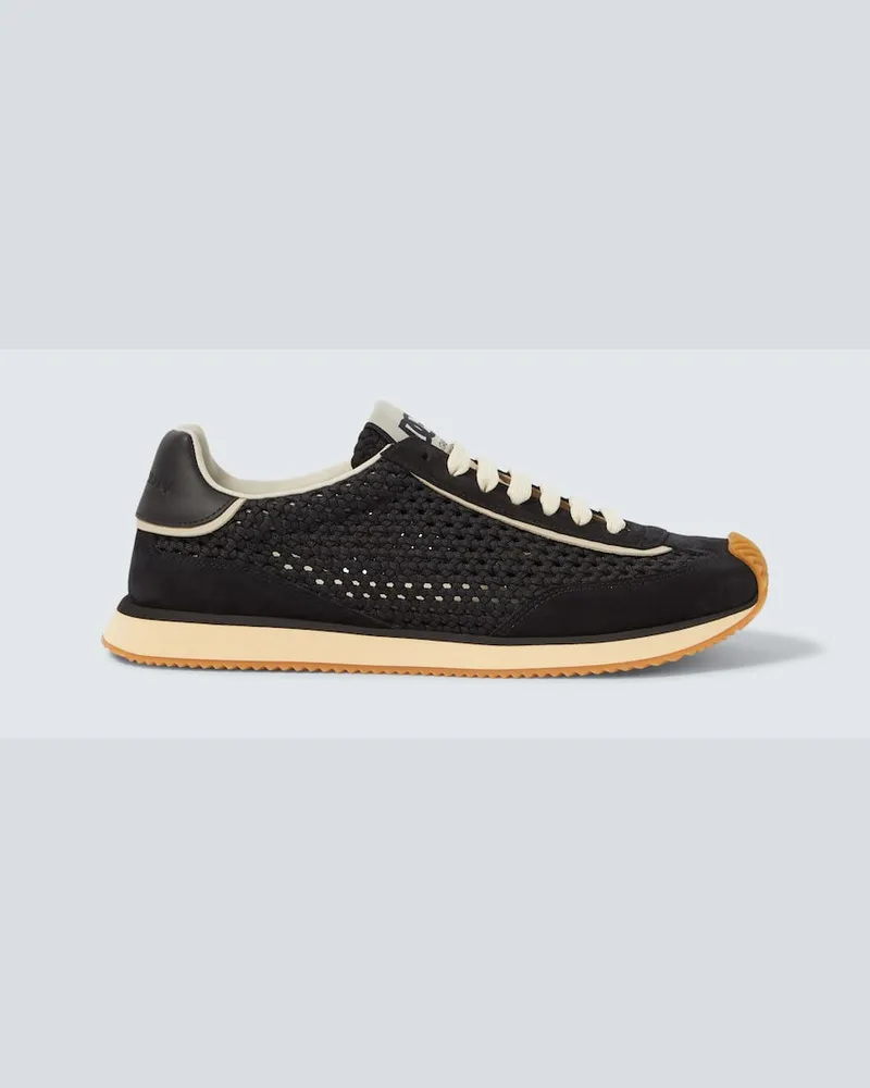 Dolce & Gabbana Sneakers DG Cushion mit Veloursleder Schwarz