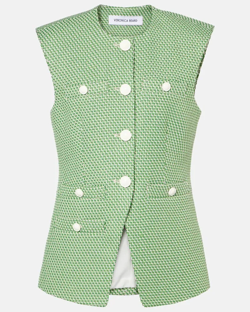 Veronica Beard Weste Tamara aus Tweed Grün