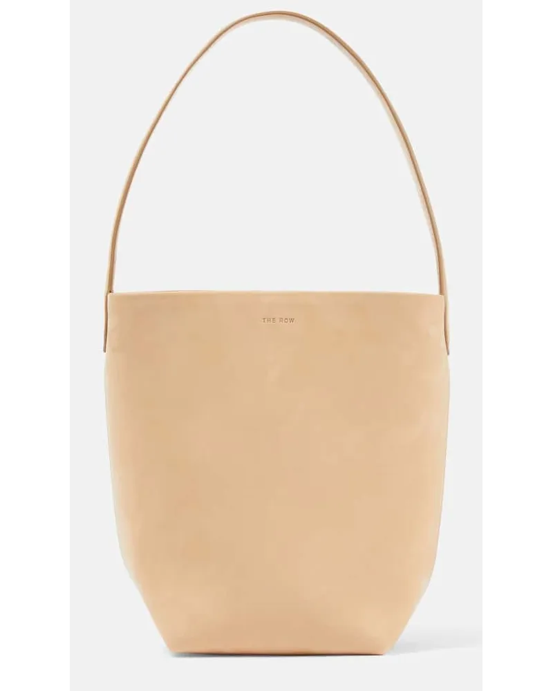 The Row Tote Park N/S Small aus Veloursleder Beige