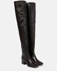 Christophe Lemaire Overknee-Stiefel aus Leder Braun