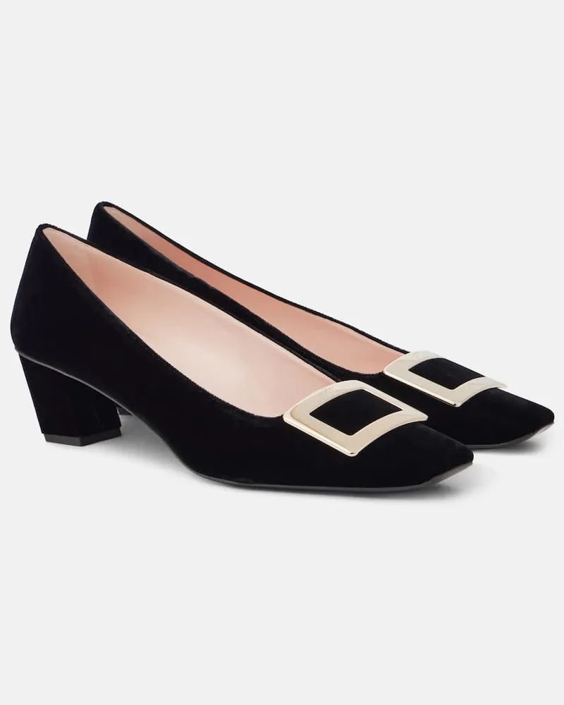 Roger Vivier Pumps Belle Vivier 45 aus Veloursleder Schwarz