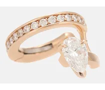 Einzelner Ear Cuff Serti Sur Vide aus 18kt Rosegold mit Diamanten