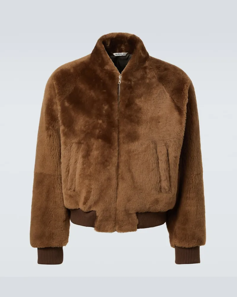 AURALEE Blouson aus Shearling Braun