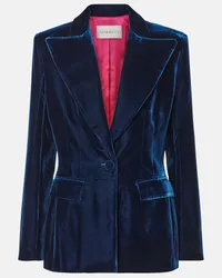 Nina Ricci Blazer Fluid aus Samt Blau