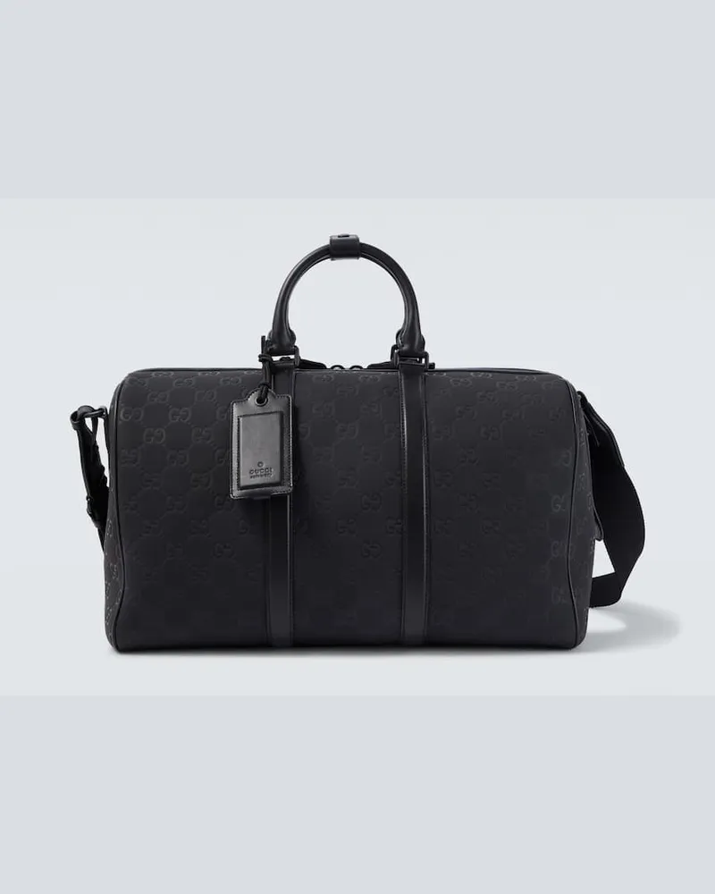 Gucci Weekender Gucci Edge GG Medium mit Leder Schwarz
