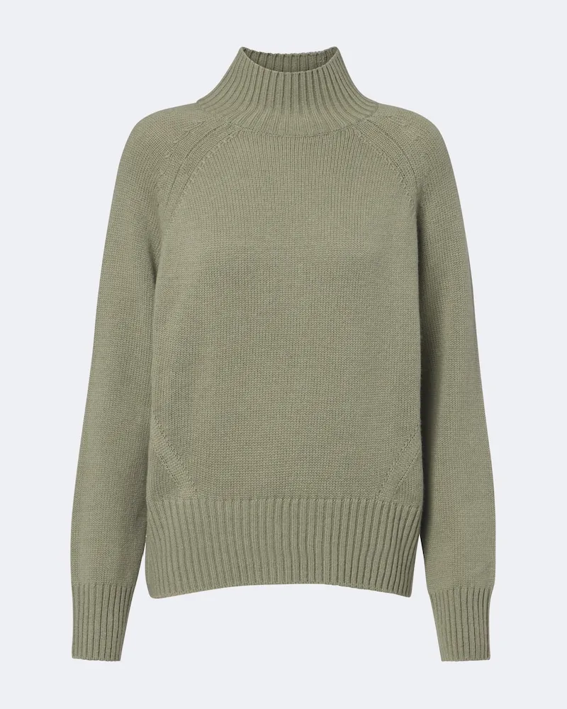 Jardin des Orangers Rollkragenpullover aus Wolle und Kaschmir Grün