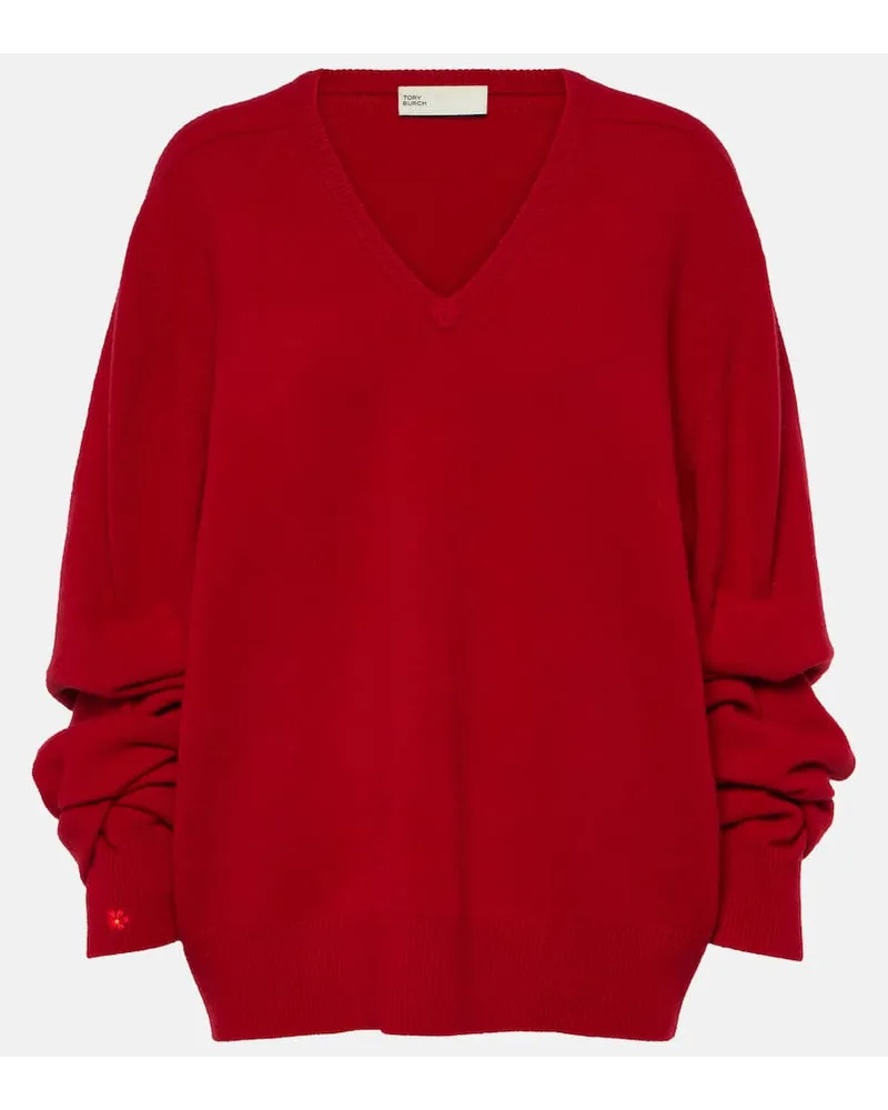 Tory Burch Pullover aus einem Wollgemisch Rot