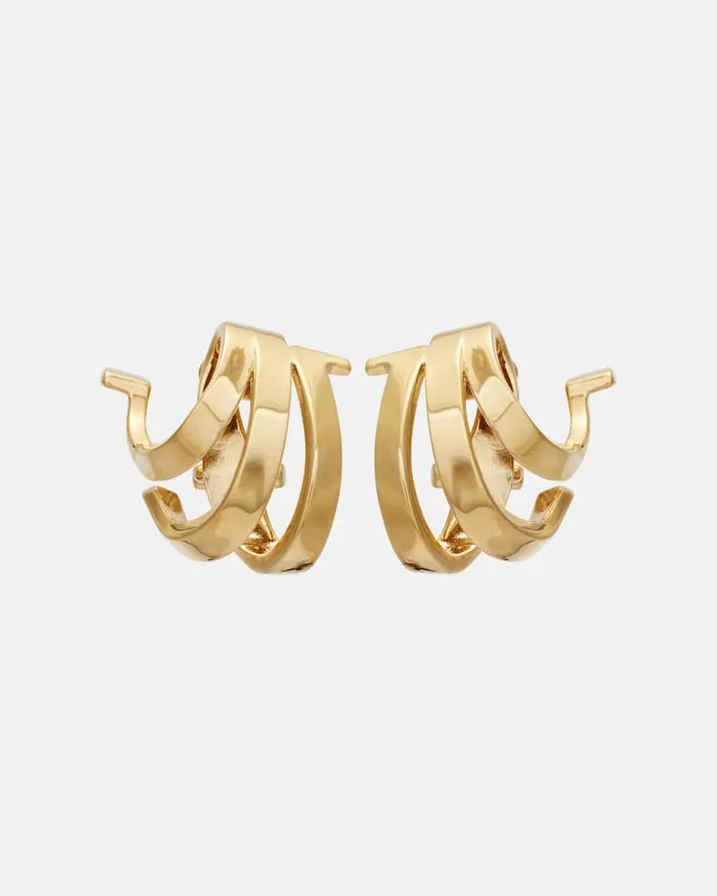 Ferragamo Clip-Ohrringe Triple Gancini Gold
