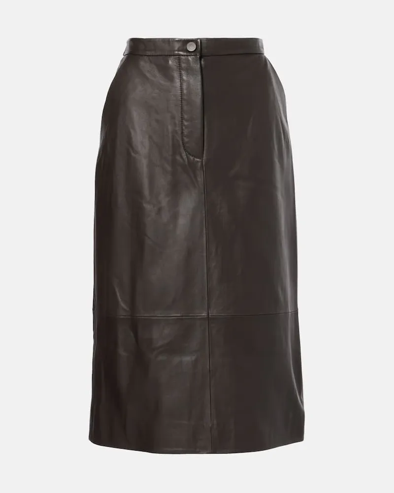 Brunello Cucinelli Midirock aus Wolle Schwarz