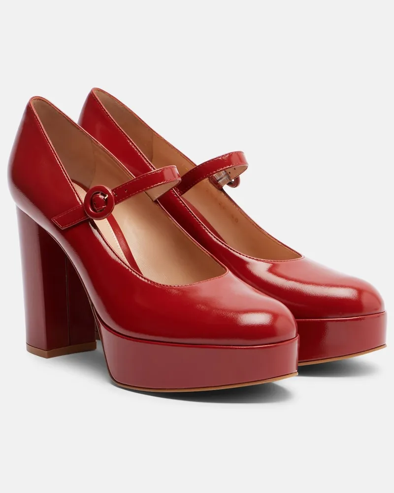 Gianvito Rossi Mary-Jane-Pumps aus Lackleder Rot