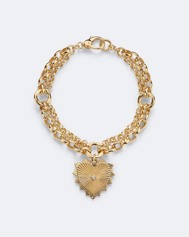 FOUNDRAE Armband True Love aus 18kt Gelbgold mit Diamanten Gold