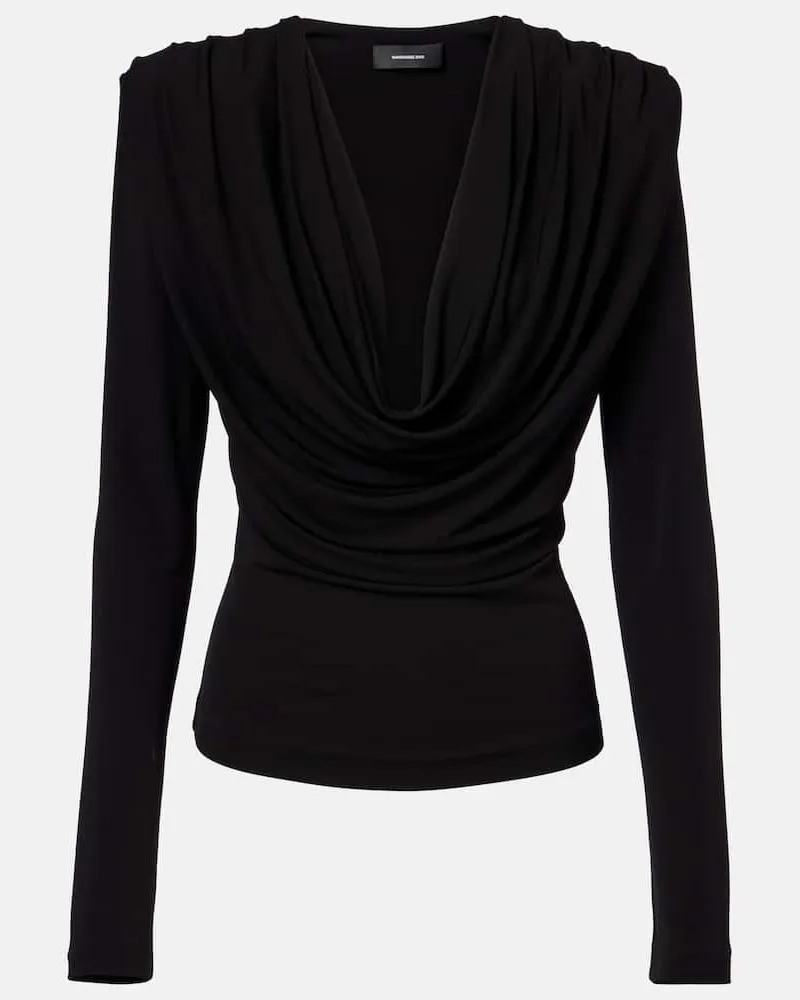 WARDROBE.NYC Top aus Jersey Schwarz