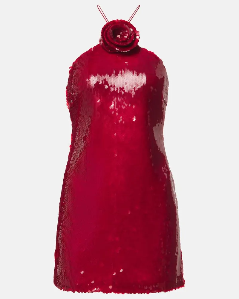 Magda Butrym Minikleid mit Pailletten Rot