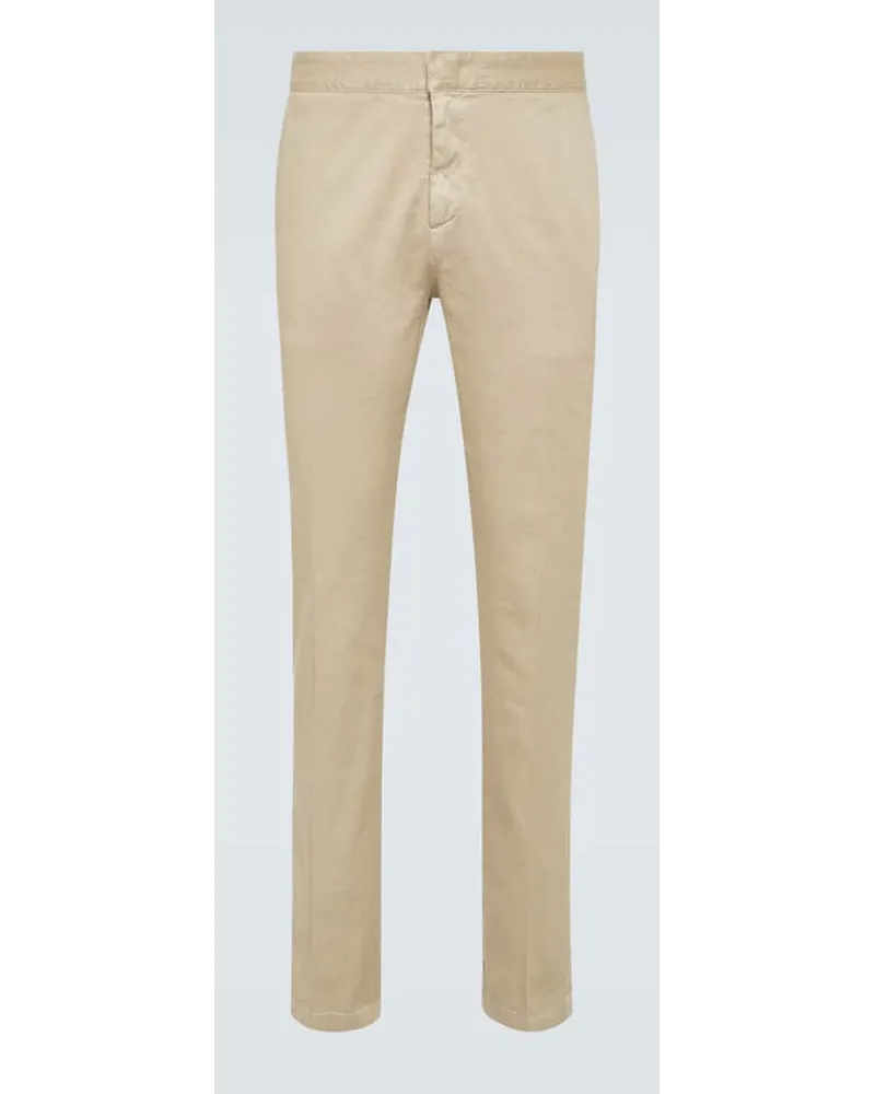 Loro Piana Chinohose aus einem Leinengemisch Beige