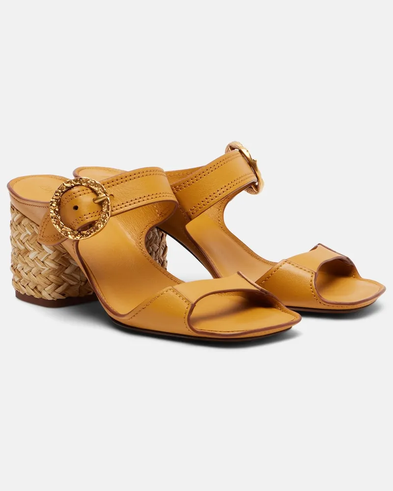 Zimmermann Sandalen Talia aus Leder Orange